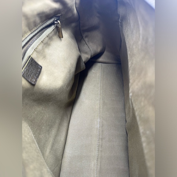 Auth Celine Vintage Olive Green Polished Leather Tote Bag Purse Handbag Preloved - Picture 15 of 16